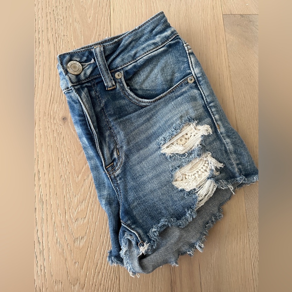 America Eagle High-rise Denim Jean Shorts